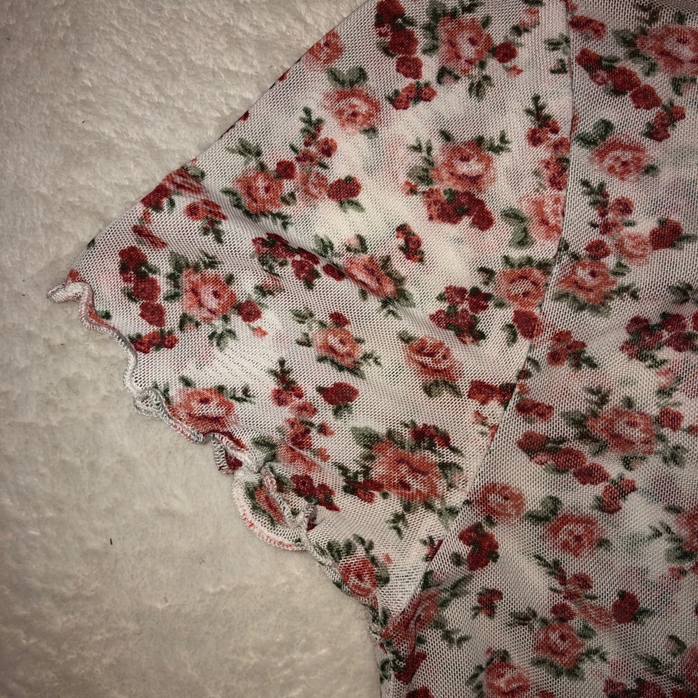 Mesh Floral Shirt - Picture 2 of 3